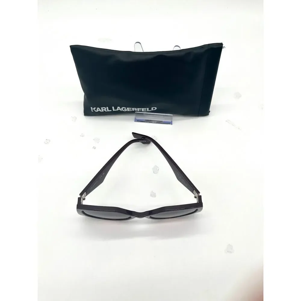 KARL LAGERFELD NWOT Burgundy Sunglasses and Case, Rectangular Frames